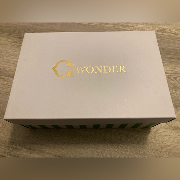 NIB C Wonder Slingback Tomato Red Wood Block Heels Leather Suede Fringe Sandal 8 - Picture 14 of 15